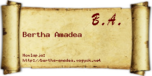 Bertha Amadea névjegykártya